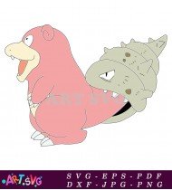 Pokemon Slowbro With Shell On Back SVG 1