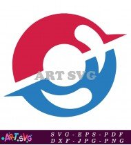 Abstract Red Blue Circle Logo Design SVG