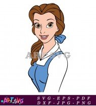 Disney Princess Belle Character Illustration Vector Graphic SVG