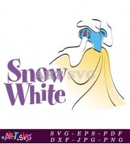 Snow White Cartoon Character Princess Design Logo SVG