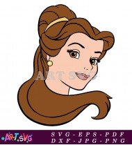 Disney Princess Belle Cartoon Character Illustration SVG