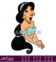 Cartoon Princess Disney Jasmine Character Illustration Artwork SVG 1