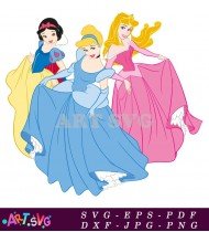 Disney Princess Snow White Cinderella And Aurora SVG