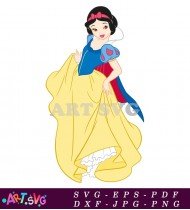 Cartoon Illustration Of Snow White Princess SVG