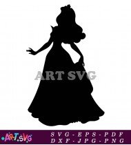 Disney Princess Cinderella Cartoon Silhouette SVG 1