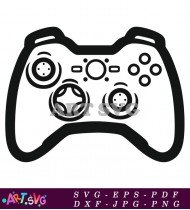 Cartoon Style Controller Buttons Colorful Joystick SVG