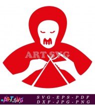 Red Punisher Skull Simple Vector Illustration SVG