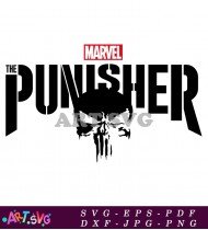 Marvel Comics Punisher Skull Vector SVG