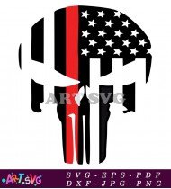 The Punisher Skull American Flag Logo SVG 2