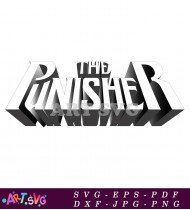 The Punisher Skull 3D Text Effect SVG