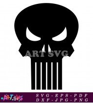 Punisher Skull With Bullet Holes SVG