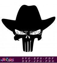 Cowboy Punisher Skull Decal Car Graphic SVG