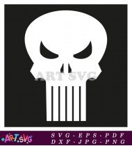 Punisher Skull in a Square Decal SVG