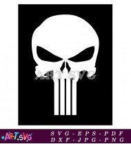 Simple Punisher Skull Graphic for Decal SVG