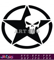 Skull Star Graphic Design Vector Illustration SVG