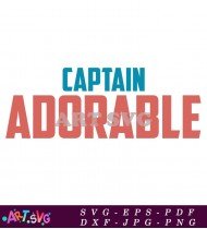 Captain Adorable Cute Red Design SVG