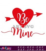 Be Mine Romantic Valentine's Day T-Shirt Design SVG