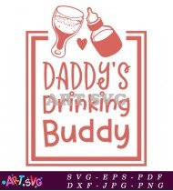 Daddy's Fishing Buddy Fish Hook SVG