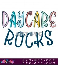 Daycare Rocks Fun Kids Apparel Design SVG