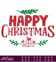 Happy Christmas Svg Cut File Designs SVG