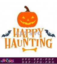 Happy Haunting Halloween Pumpkin SVG