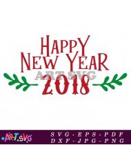 Happy New Year 2018 SVG