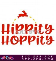 Hippity Hoppity Easter Bunny Design Vector SVG