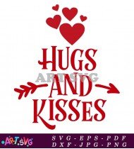 Hugs And Kisses Arrow Svg Design SVG 1