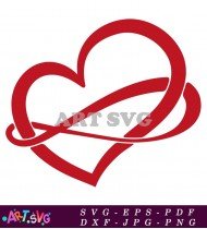 Intertwined Hearts Love Design SVG