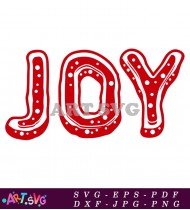 Joy Red Script Design SVG