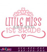 Little Miss First Grade Design Printable Vector SVG 1