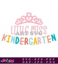 Little Miss Kindergarten Cute Design For Girls SVG