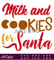 Christmas Ornament Milk And Cookies For Santa SVG