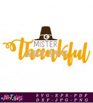 Mister Thankful Turkey Hat Ornament SVG