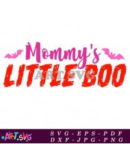 Mommy's Little Boo Halloween Ornament Design SVG