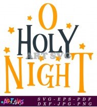 Yellow And Orange Holy Night SVG