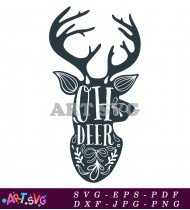 Oh Deer Christmas Design For SVG