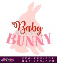 Baby Bunny Pink Rabbit Design Svg File SVG