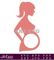 Pregnant Silhouette Svg Design For Mom SVG