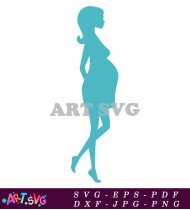 Pregnant Woman Silhouette Svg Design SVG