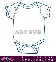 Baby Onesie Printable Design Vector Art SVG