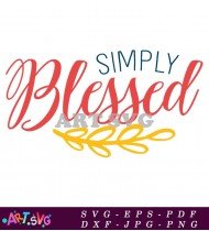 Simply Blessed Christian Religious Design SVG 1