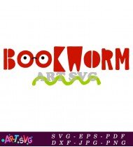 Bookworm Funny Design Cute Cartoon Eyes SVG