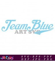 Team Blue Quote Vector Art SVG 1