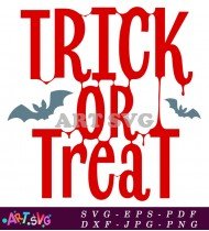 Trick Or Treat Halloween Design Bats SVG