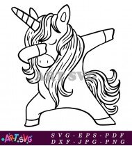 Unicorn Outline Silhouette Printable Clipart Vector SVG