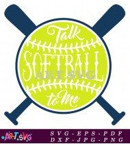 Softball Talk To Me Green Softball SVG