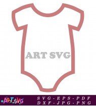 Baby Onesie Silhouette Cut File Design SVG