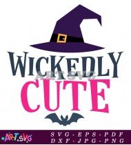 Wickedly Cute Witch Halloween Gift SVG