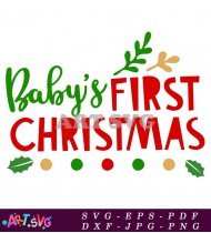 Baby's First Christmas Holiday Graphic SVG